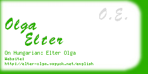 olga elter business card